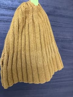 無印良品 リブ編み ニット帽 マスタード（10月中旬まで）のサムネイル