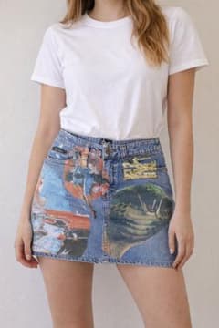 Y2K D&G アーカイブ デニムスカート 一点物 グランジ海外ストリート レアのサムネイル