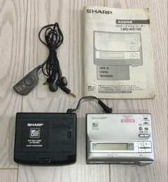 【美品】SHARP〈 MD-MS100-S〉 MDポータブルレコーダー シルバー