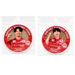サントリーサンバーズ大阪　小川智大　缶バッジ　PINKCOURTIDAY 新品未開封】関田誠大 小川智大 ラメ入りコースター サントリー