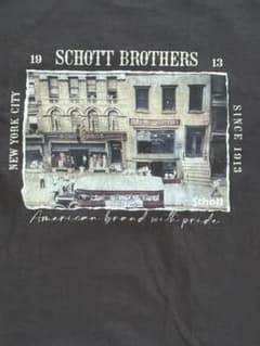 schott × ナノユニバース 別注 フォトプリント Tシャツ L ブラックのサムネイル
