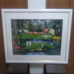 ヒロ・ヤマガタ マスターズトーナメント 中古 大判額装アートポスター