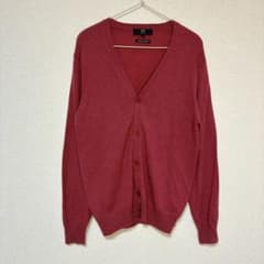 PERSON'S FOR MEN 가디건 V 넥 와인 레드 L