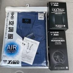 【未使用】XEBEC 空調服 ファンユニットリチウムイオン大容量バッテリーセットのサムネイル