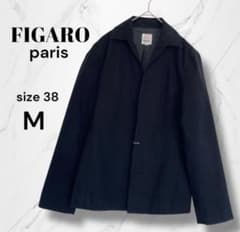 【FIGARO】ブラックフォーマルテーラードジャケット M黒シンプル　セレモニーのサムネイル