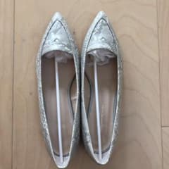 ふかみ様専用24.5cmほぼ新品　グリーンレーベルリラクシングヘビ革パンプスのサムネイル