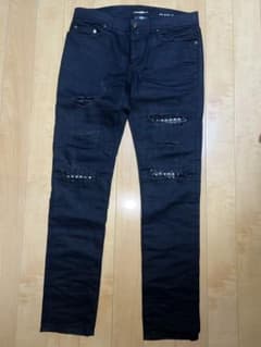 エディ期Saint Laurent サンローラン スタッズ ダメージデニム - メルカリ