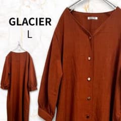 GLACIER ロングワンピース ブラウン Lのサムネイル