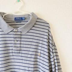 烏*様 Polo Ralph Lauren ストライプポロシャツ 2XLT 美品のサムネイル