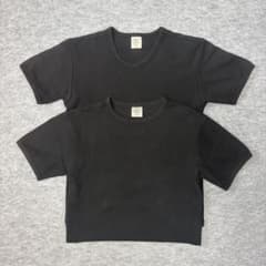 AVIREX U.S.A. リブT&Vネック M2枚セット ブラック　 drip