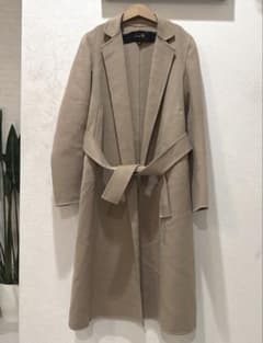 日本製Drawer ドゥロワー ダブルフェイスロングコート ウールカシミヤ