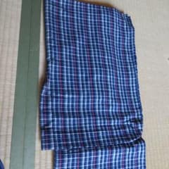 紺色 チェック柄 浴衣のサムネイル