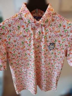 BEAMS GOLF 半袖ポロシャツ 花柄総柄 XL 日本製のサムネイル