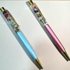 ハーバリウムボールペン ピンク 花柄 デコレーション ハンドメイド風のサムネイル