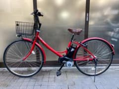 中古電動自転車　パナソニック　エーガールズ　26インチ　レッド　横浜 中古電動自転車 パナソニック エーガールズ 26インチ レッド 横浜