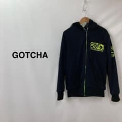 GOTCHA ガッチャ リバーシブル ボーダー パーカー ブラック メンズのサムネイル