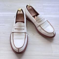 Hender Scheme ホワイト レザー ペニーローファー 5 Hender Scheme ホワイト レザー ペニーローファー 5 - メルカリ