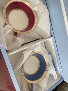 WEDGWOOD ユーランダーパウダー　青&赤　ペアカップ新品未使用のサムネイル