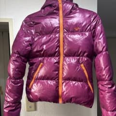 ROXY フード付きパープルダウンジャケットのサムネイル