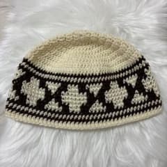 ハンドメイド クラッシャーハット ビーニー クロシェハットのサムネイル