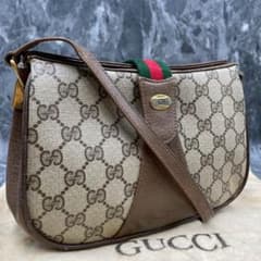 ✨美品✨GUCCI GG シェリーライン ショルダーバッグ ブラウンロゴ 
