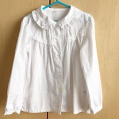 女の子 ブラウス　レース襟　白シャツ　120cmのサムネイル
