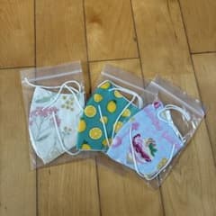 ハンドメイド 布マスク 3枚セット 子供用のサムネイル