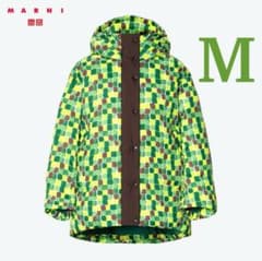 【新品】ユニクロ×マルニ　オーバーサイズダウンコート　ジャケット　グリーン　Ｍのサムネイル