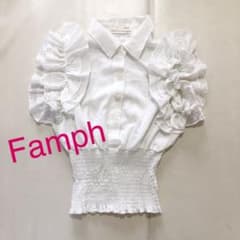 Famph ブラウス　シャツ　白のサムネイル