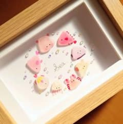 シーグラスアート 赤 ピンク レッド 淡い色の仲間 海 水族館 - メルカリ