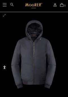 MOORER ネイビー フード付きマウンテンパーカー - メルカリ