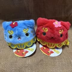 ねこだんご　シーサーだんご　赤　青　2点セット　ぬいぐるみ　三英貿易 m21690804577_1.jpg?1773161710