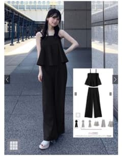【新品未開封】ペプラムキャミソール パンツ セットアップ ブラックのサムネイル