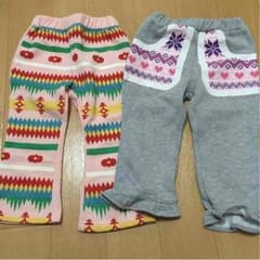 バサラ様専用☆CROISSANCE BEBE 裏起毛パンツセットのサムネイル