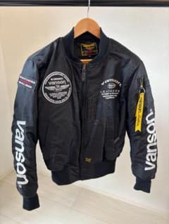 【美品】vanson ボンバージャケット ブラックのサムネイル