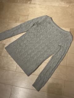 LAUREN RALPH LAUREN ベージュグレー ケーブルニット XSのサムネイル