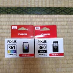 新品大容量CanonPIXUSインクカートリッジ BC-361XL・360XLのサムネイル