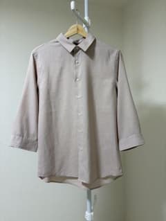 【UNITEDARROWS】メンズ／ピンクベージュ／シャツ／7分袖／春夏のサムネイル