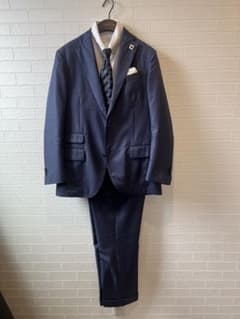 ラルディーニネイビー ビジネススーツ 48 REG 美品25万】 LARDINI ラルディーニ スーツ 48 ブルーネイビー - メルカリ