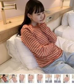 nugu floppy stripe knit orangeのサムネイル