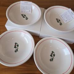 六花亭 深皿 スープ皿 サラダボウル 4枚セット 非売品 ノベルティ