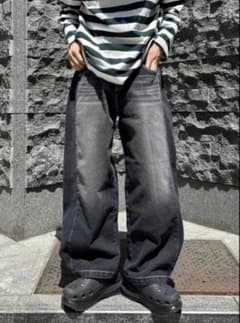 【Chikashitsu +】snap button denim pants