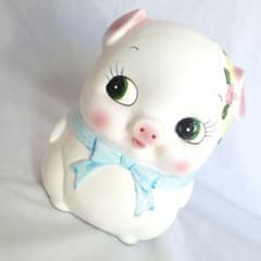 Piglet, Pig, Ceramic, Hand-painted Figurine, Interior Craft, Art, Standing Pig
