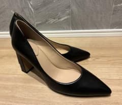 ALDO ヒール 23.5cm ブラックレザー カナダブランド