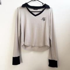 【即日発送】長袖 クロップド丈 トップス ワンホン 韓国 春秋服のサムネイル
