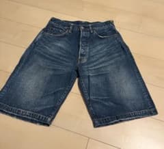 EVISU エヴィス デニム ハーフパンツ カモメ 赤ペイント 32のサムネイル