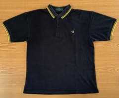 FRED PERRY ポロシャツ ブラック×イエローのサムネイル
