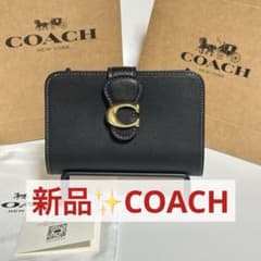 新品✨COACH 二つ折り財布 ブラック Cロゴ コーチ ユニセックスのサムネイル