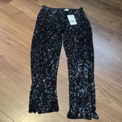 ZARA スパンコールボトムス 新品タグ付きのサムネイル
