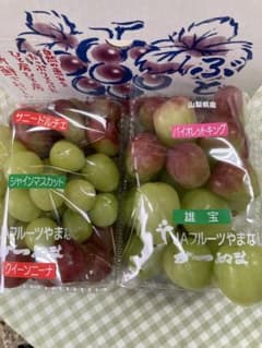 山梨県勝沼産雄宝　バイオレットキング　サニードルチェ　シャインマスカットセットのサムネイル